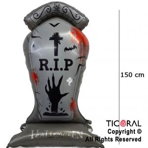 GLOBO METALIZADO HALLOWEEN L�PIDA RIP 150 CM (GY-10792)